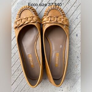 Women's ECCO shoes, loafers, size 37 US 6.5 Brown